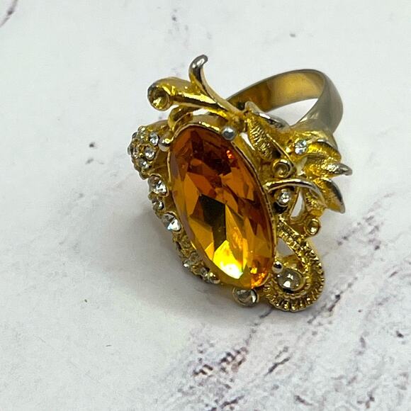 Fall/Autumn orange, brown, yellow ring lot of 10 - Picture 8 of 12